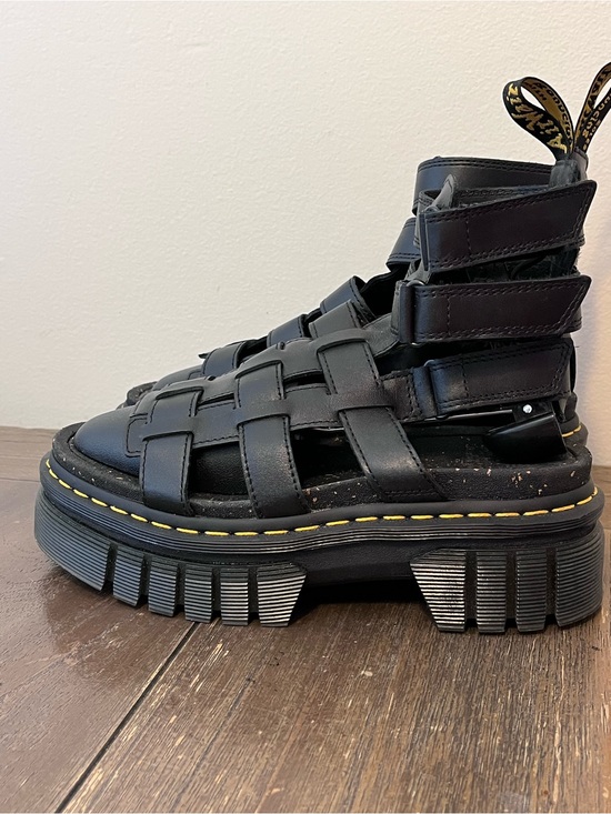 Dr. Martens Shoes - Dr. Martens Ricki Gladiator Black Platform Sandals Womens size 8